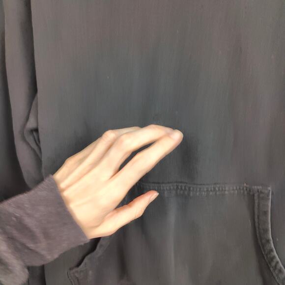 Sketchy Tank Hoodie Mens Medium Black Pullover Sweatashirt Fleece Shrooms Skull - Picture 6 of 10